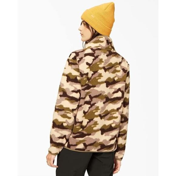 Billabong Switchback Full Zip Fleece Camo Jacket Women Large Military - Picture 2 of 7